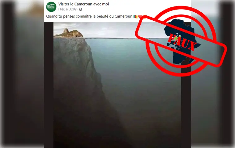 Tourisme : non, cette image d’une montagne dans l’eau n’a pas pour origine le Cameroun